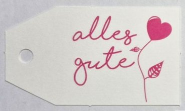 Anhängekarten alles gute