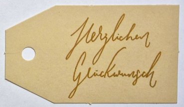 Anhängekarten Herzlichen Glückwunsch