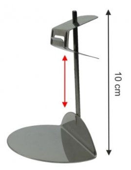 Schilderständer aus Edelstahl höhenverstellbar bis 10 cm