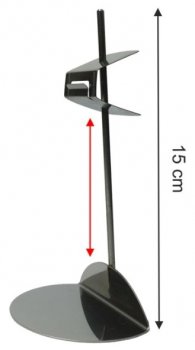 Schilderständer aus Edelstahl höhenverstellbar bis 15 cm