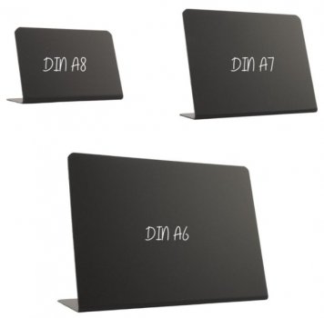 L-PVC-Beschriftungsschilder DIN A 6, schwarz