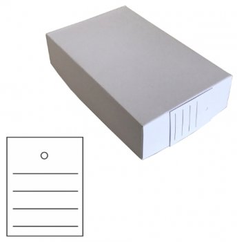 Kartonetiketten 35x45mm weiss LINIERT