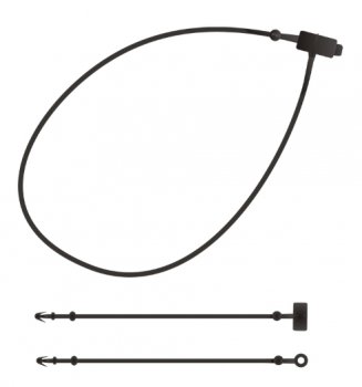 5.000 Sicherheitsfäden LOOP PINS schwarz Länge 5" Zoll 125mm