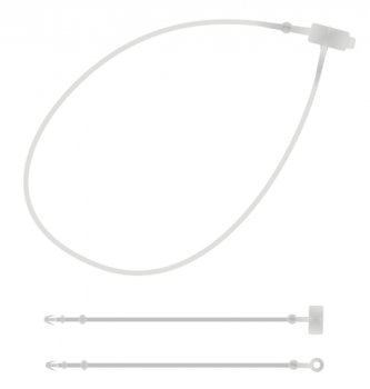 5.000 Sicherheitsfäden LOOP PINS transparent Länge 5" Zoll 125mm