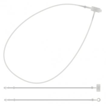 5.000 Sicherheitsfäden LOOP PINS transparent Länge 9" Zoll 225mm