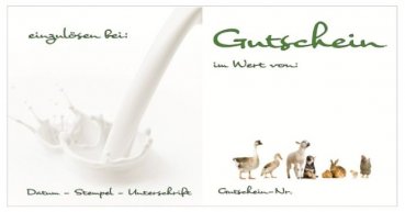 Preview: Gutschein-Klappkarten "Direktvermarkter" 10,5x10,5 cm