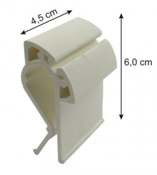 Kistenklammer 60 x 45 mm weiss
