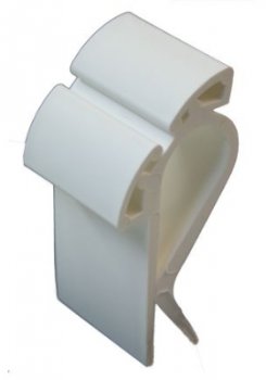 Kistenklammer mini 55 x 27 mm weiss
