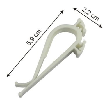 Universalklammer schräg, weiß, 59 x 22 mm