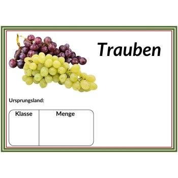 Laminatpreisschild DIN A 6 Trauben