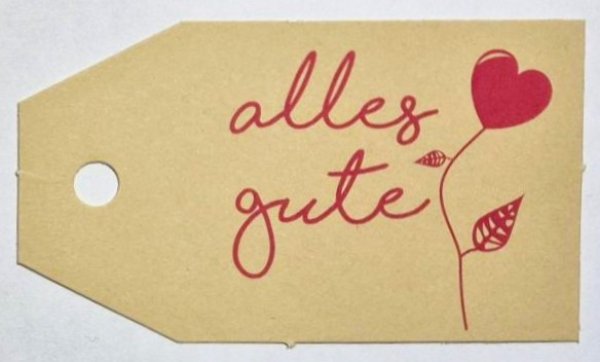 Anhängekarten alles gute