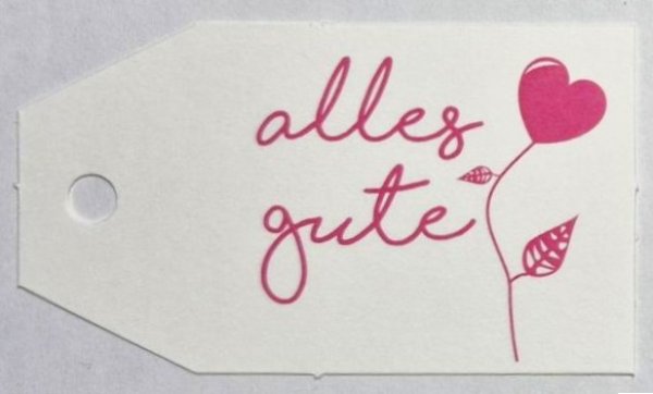 Anhängekarten alles gute