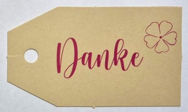 Anhängekarten Danke