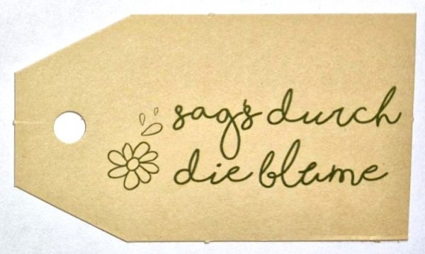 Anhängekarten sags durch die blume