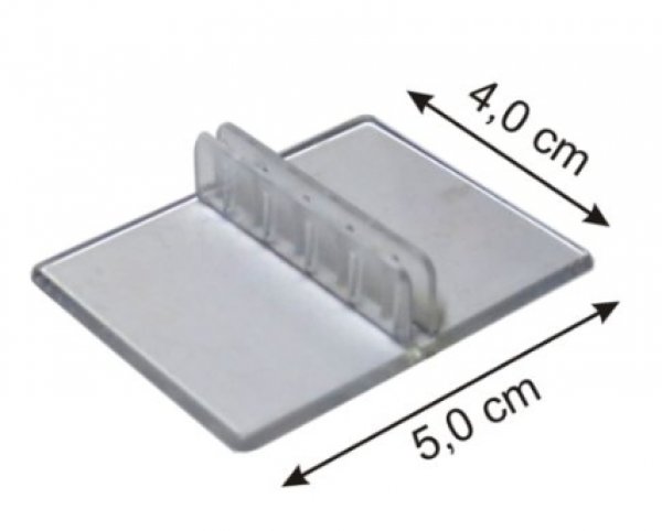 Liegehalter, transparent, 40 x 50 mm