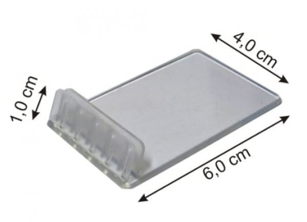 Liegehalter, transparent, 40 x 60 mm