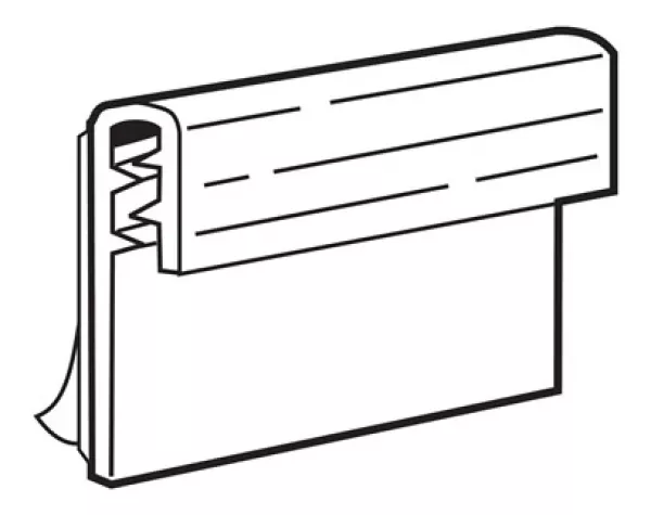 Supergriff transparent 25 mm liegend, selbstklebend