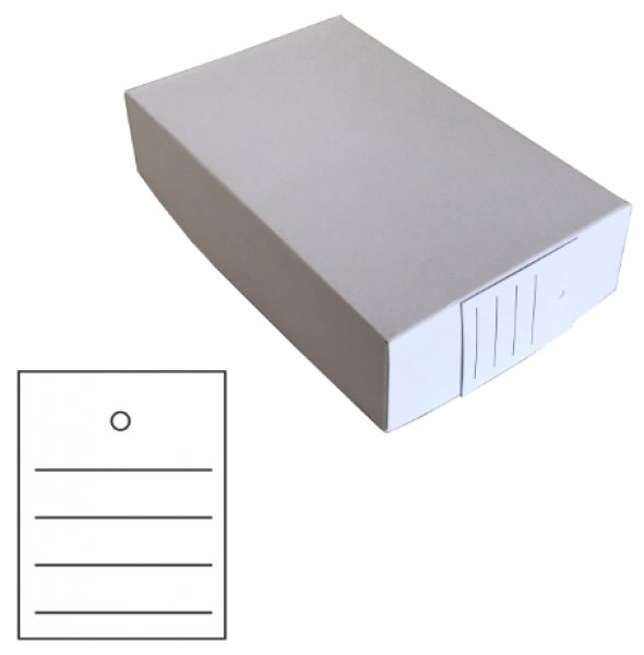 Kartonetiketten 35x45mm weiss LINIERT