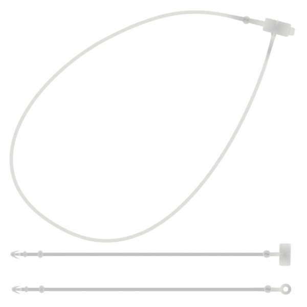 5.000 Sicherheitsfäden LOOP PINS transparent Länge 9" Zoll 225mm