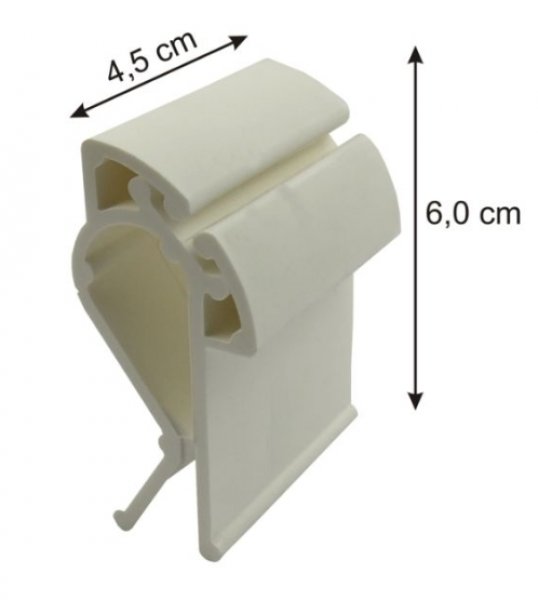 Kistenklammer 60 x 45 mm weiss