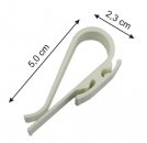 Universalklammer gerade, weiß, 50 x 23 mm